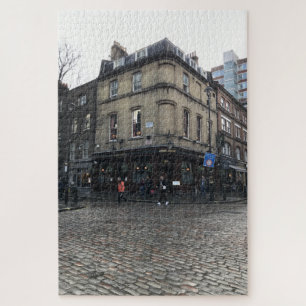 Pub on Cobblestone Street, Soho, Londen, Verenigd  Legpuzzel