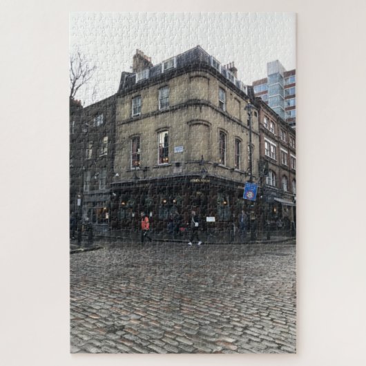 Pub on Cobblestone Street, Soho, Londen, Verenigd  Legpuzzel (Verticaal)
