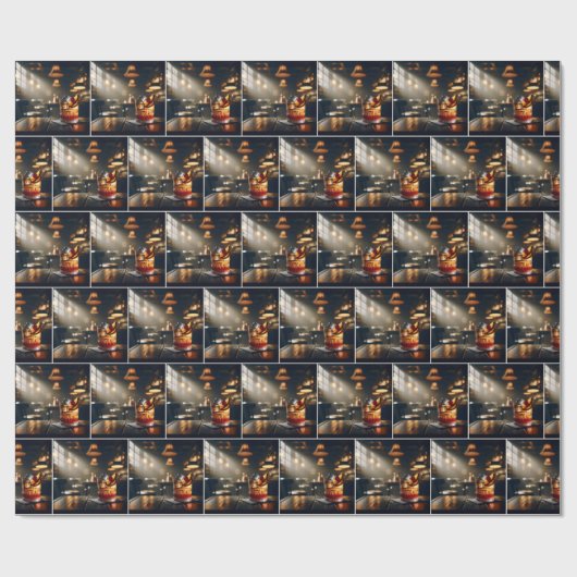 Pub ouderwetse cocktail cadeaupapier (Vlak)