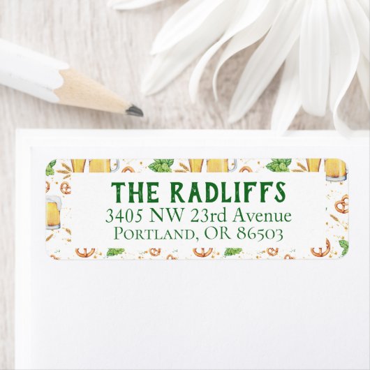 Pub Pattern-adreslabel Etiket (Insitu)