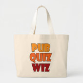 Pub Quiz Wiz Funny Trivia Champion Gezegde Grote Tote Bag (Voorkant)