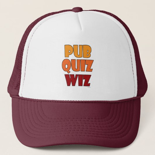 Pub Quiz Wiz Grappige Trivia Kampioen Trucker Pet (Voorkant)