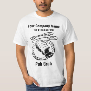 Pub serveert eten of pub grub personeel t-shirt