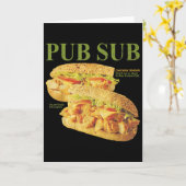 Pub Sub Kip Tender Grappige Sandwich  Kaart (Gele Bloem)