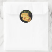 Pub Sub Kip Tender Grappige Sandwich Ronde Sticker (Tas)