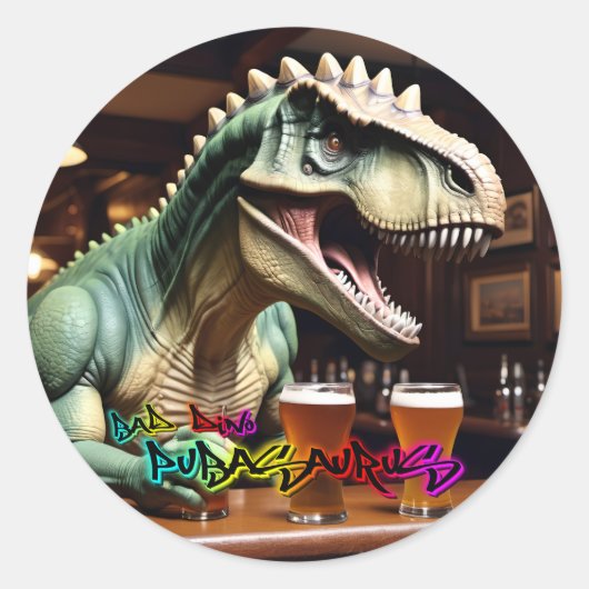Pubasaurus Sticker van BAD Dino (Voorkant)