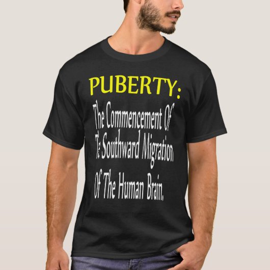 puberteit t-shirt (Voorkant)