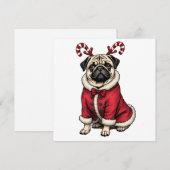 PubHond met Kerstman-pak voor Kerst-liefhebbers (Voorkant / Achterkant)