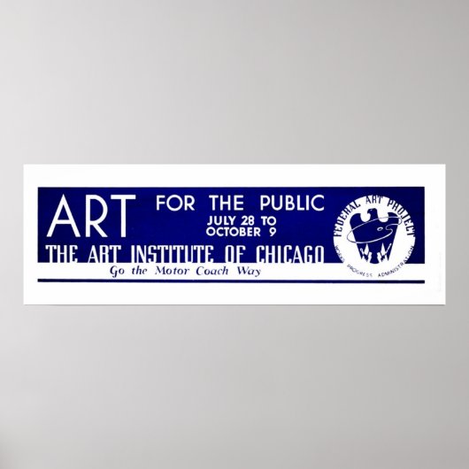 Public Art Chicago Exhibit -  WPA-Poster Poster (Voorkant)