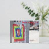 Public Art New York City Telefoon Pole Graffiti Briefkaart (Staand voorkant)