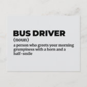 Public Bus Driver Definition Briefkaart (Voorkant)