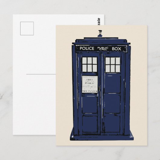 Public Call box van politie Briefkaart (Voorkant / Achterkant)