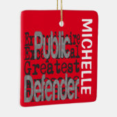 Public Defender Extraordinaire CUSTOM Keramisch Ornament (Rechts)