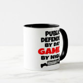 Public Defender houdt van het spelen van videogame Mok (Voorkant rechts)