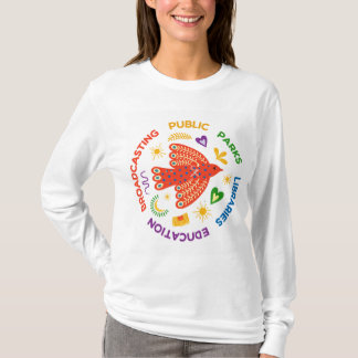 Public Good Bird – Colorful Libraries, Parks & Edu T-shirt