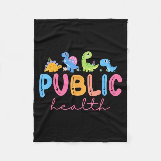 Public Health Nurse Dinosaurs Nursing Design For M Fleece Deken (Voorkant)