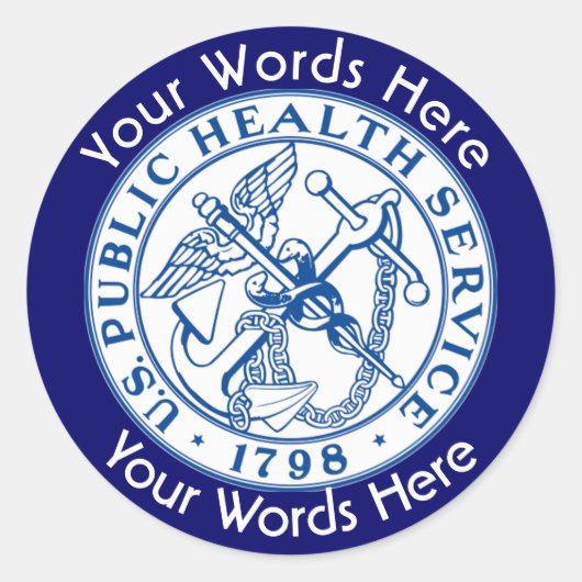 Public Health Service PHS Custom Sticker (Voorkant)