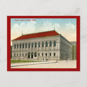 Public Library, Boston 1911  Briefkaart