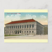 Public Library, Boston 1911 Briefkaart (Voorkant)