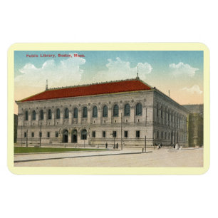 Public Library, Boston 1911 Briefkaart Magneet
