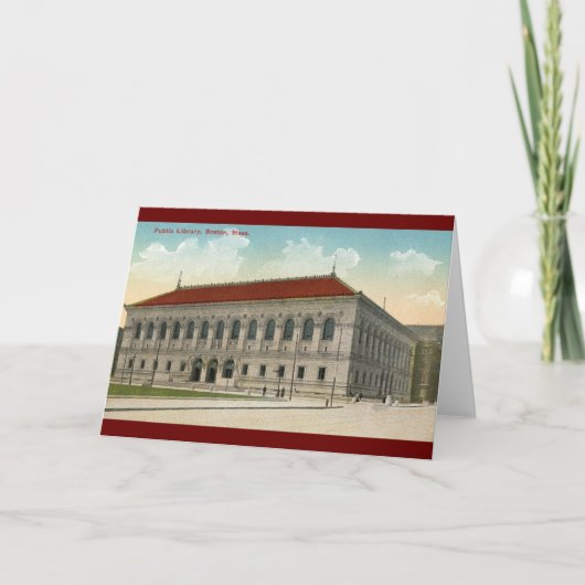 Public Library, Boston 1911  Kaart (Voorkant)