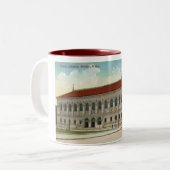 Public Library, Boston 1911  Tweekleurige Koffiemok (Voorkant links)