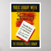 Public Library Chicago 1940 WPA Poster (Voorkant)