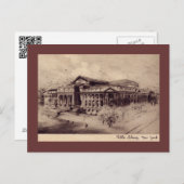 Public Library, New York City  Briefkaart (Voorkant / Achterkant)