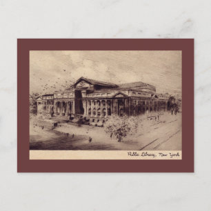 Public Library, New York City  Briefkaart