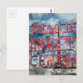 Public Market Centre in Seattle Washington Briefkaart (Voorkant / Achterkant)