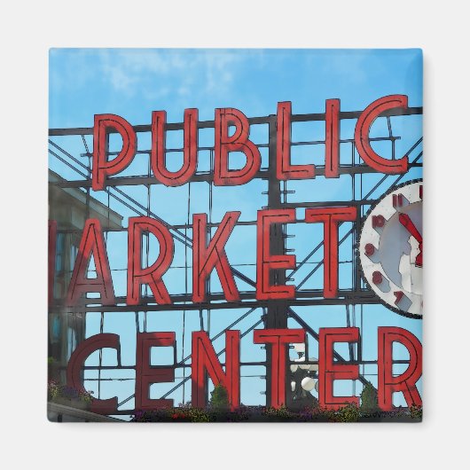 Public Market Centre in Seattle Washington Magneet (Voorkant)