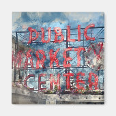 Public Market Centre in Seattle Washington Magneet (Voorkant)