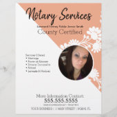 Public Notional Services Floral Photo Business Fly Flyer (Voorkant)