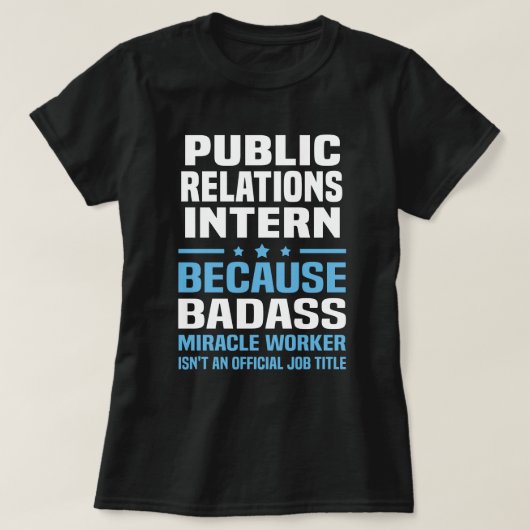 Public relations Intern T-shirt (Design voorkant)