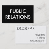 public relations visitekaartje (Voorkant / Achterkant)