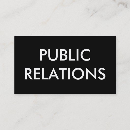 public relations visitekaartje (Voorkant)
