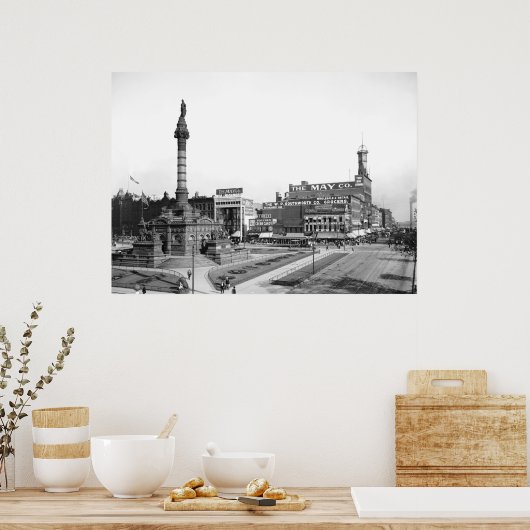 Public Square, Cleveland, 1900 Poster (Keuken)