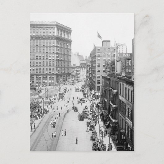 Public Square, Cleveland: 1915 Briefkaart (Voorkant)