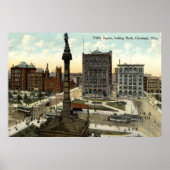 Public Square Cleveland Ohio 1910  Poster (Voorkant)