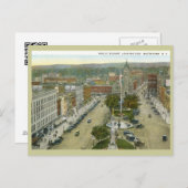 Public Square, Watertown NY 1928 Briefkaart (Voorkant / Achterkant)