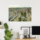 Public Square, Watertown NY 1928  Poster (Thuiskantoor)