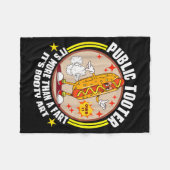 Public Tooter Funny Inappropriate Embarring Adult  Fleece Deken (Voorkant (Horizontaal))