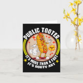 Public Tooter Funny Inappropriate Embarring Adult  Kaart (Gele Bloem)