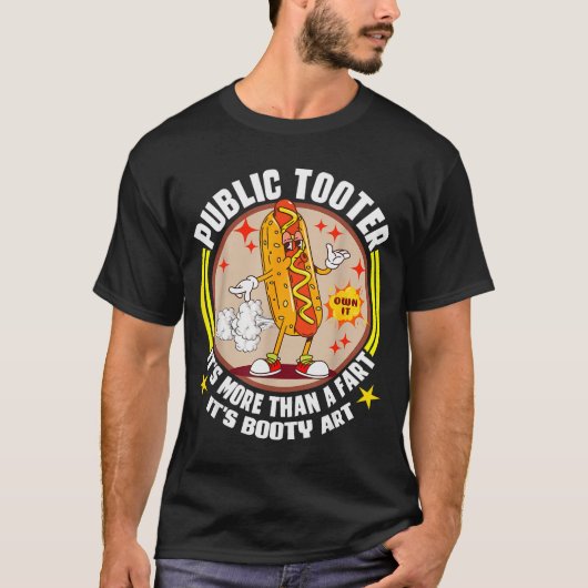 Public Tooter Funny Inappropriate Embarring Adult T-shirt (Voorkant)