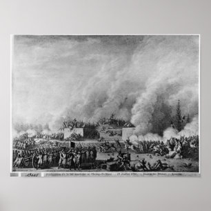 Publicatie van de krijgswet op het poster