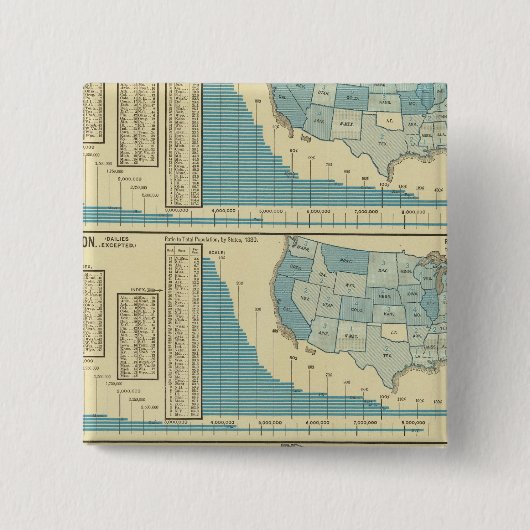 Publicaties en verspreiding vierkante button 5,1 cm (Voorkant)