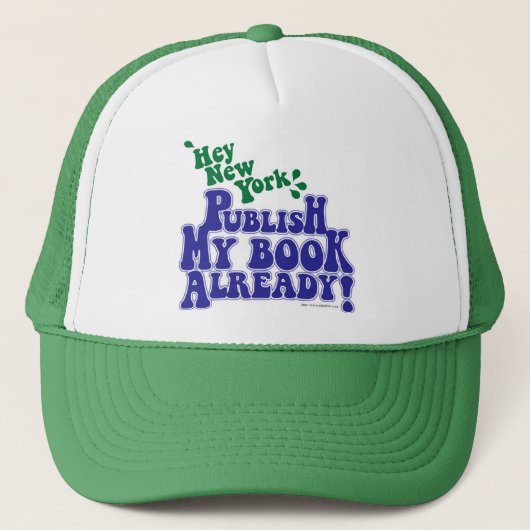 Publiceer mijn boek Big New York Slogan Design Trucker Pet (Voorkant)