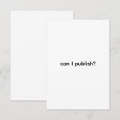 publiceert dit werk kaart (Voorkant / Achterkant)
