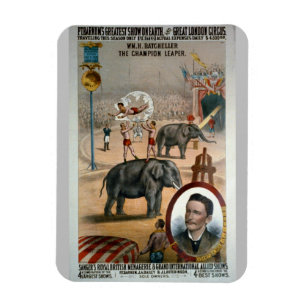  publiciteit poster - Londen Circus Magneet
