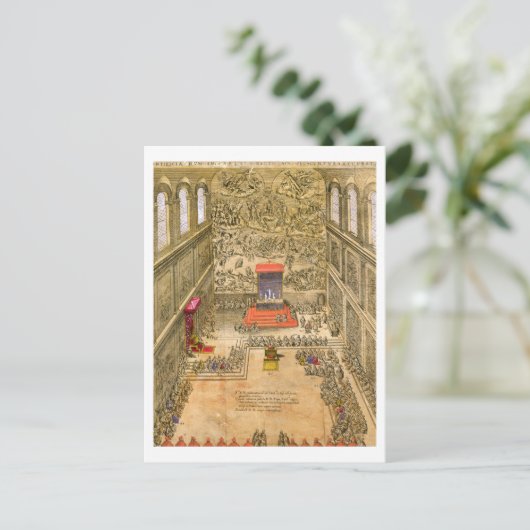 Publiek Chapel in het Vaticaan (kleurengraving) Briefkaart (Staand voorkant)